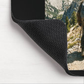 Bigfoot wandelen grappige sasquatch backpacken muismat (Hoek)