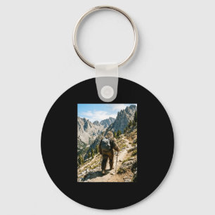 Bigfoot wandelen grappige sasquatch backpacken sleutelhanger