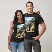 Bigfoot wandelen grappige sasquatch backpacken t-shirt (Unisex)