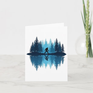 Bigfoot Wandelen Natuur Lover Forest Outdoor Manne Kaart