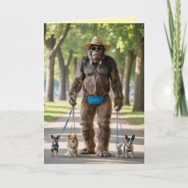 Bigfoot Wandelt de Hond Kaart