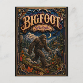 Bigfoot Washington Popcut-legenden Briefkaart