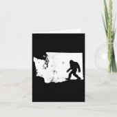 Bigfoot Washington State Map Sasquatch Mannen Vrou Kaart (Voorkant)