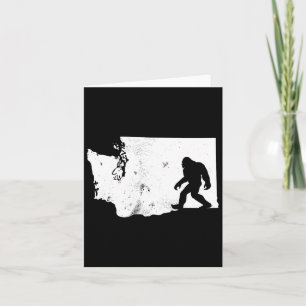 Bigfoot Washington State Map Sasquatch Mannen Vrou Kaart