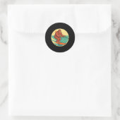 Bigfoot waterskiën Cryptid Beach Graphic Ronde Sticker (Tas)