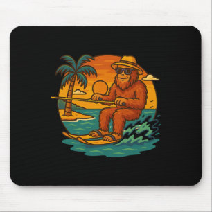 Bigfoot-waterskiën zomer zonsondergang strand graf muismat