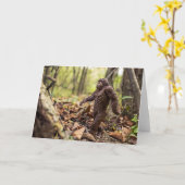 Bigfoot Wenskaart | Sasquatch Kaart (Gele Bloem)