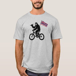 Bigfoot Wielrennen Hawaii Vlag T-shirt