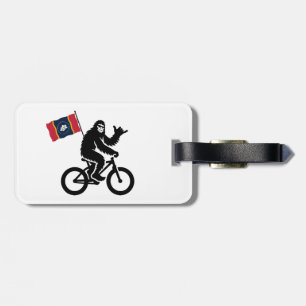 Bigfoot Wielrennen Mississippi Vlag Bagagelabel