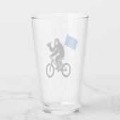 Bigfoot Wielrennen Oklahoma Vlag Glas (Achterkant)