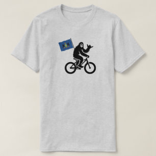 Bigfoot Wielrennen Pennsylvania Vlag T-shirt