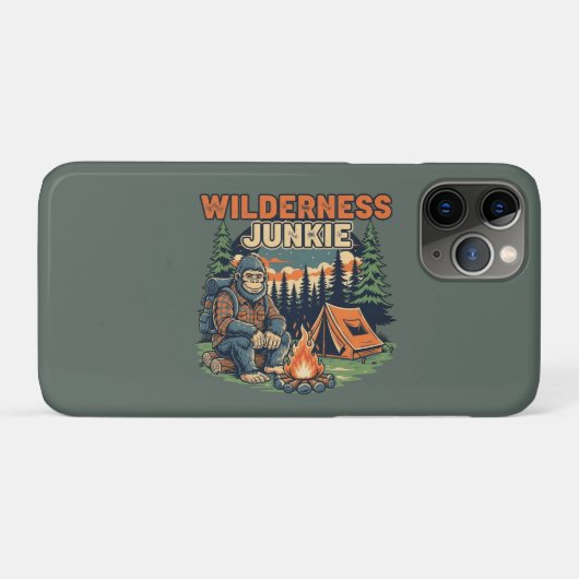 Bigfoot wildernis junkie retro ontwerp Case-Mate iPhone case (Achterkant (horizontaal))