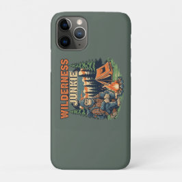 Bigfoot wildernis junkie retro ontwerp Case-Mate iPhone case