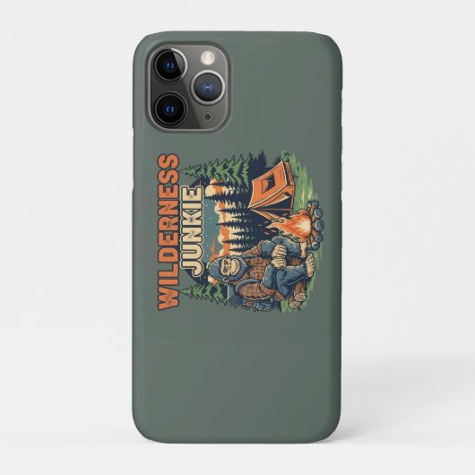 Bigfoot wildernis junkie retro ontwerp Case-Mate iPhone case (Achterkant)