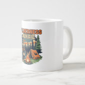 Bigfoot wildernis junkie retro ontwerp grote koffiekop (Voorkant rechts)
