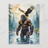 Bigfoot with an Eagle on his Shoulder  Briefkaart (Voorkant)