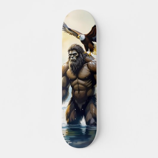 Bigfoot with an Eagle on his Shoulder  Persoonlijk Skateboard (Voorkant)