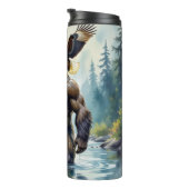 Bigfoot with an Eagle on his Shoulder Thermosbeker (Geroteerd rechts)