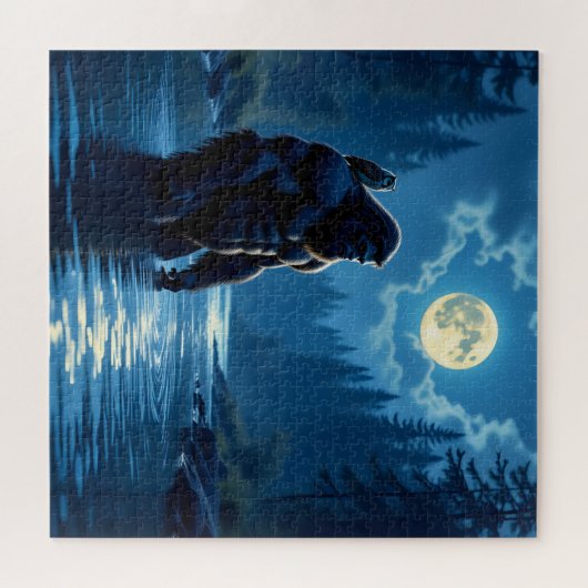 Bigfoot with an Owl on his Shoulder Legpuzzel (Horizontaal)