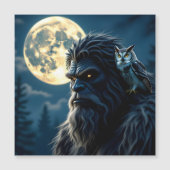 Bigfoot with Glowing Eyes and Owl on his Shoulder  (Voorkant)