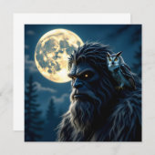Bigfoot with Glowing Eyes and Owl on his Shoulder  (Voorkant / Achterkant)