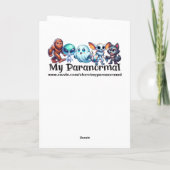 Bigfoot with Glowing Eyes and Owl on his Shoulder Kaart (Achterkant)