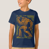 Bigfoot Woodcut Graphic - Kind T-shirt (Voorkant)