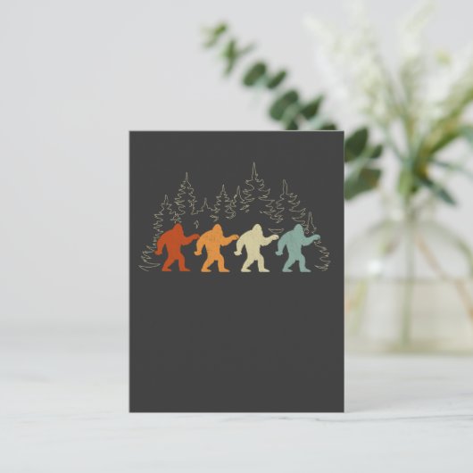  Bigfoot woud Yeti Briefkaart (Staand voorkant)