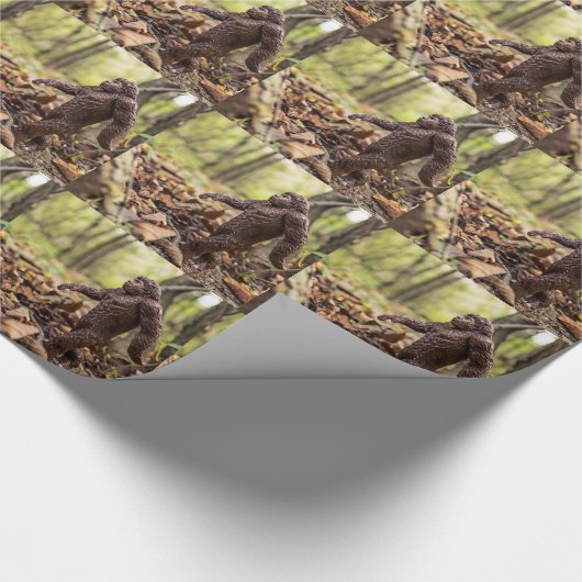 Bigfoot wrapppapier | Sasquatch Cadeaupapier (Hoek)