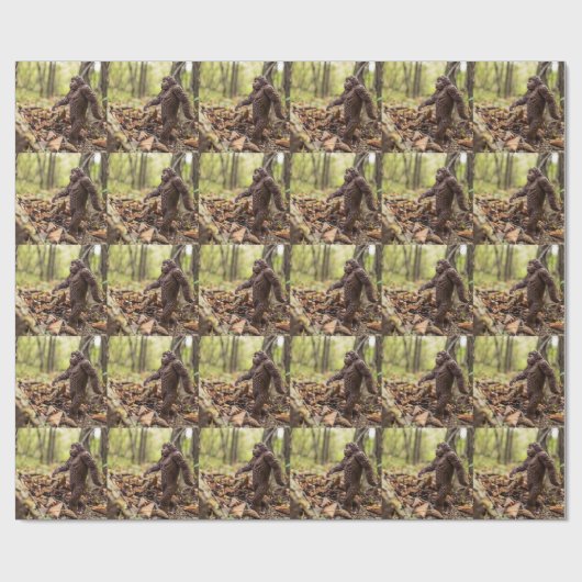 Bigfoot wrapppapier | Sasquatch Cadeaupapier (Vlak)