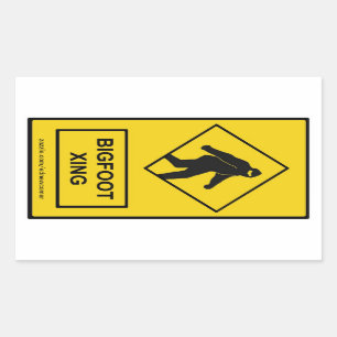 Bigfoot Xing (geel) Sticker