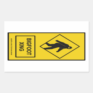 Bigfoot Xing (geel) Sticker