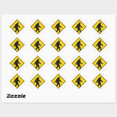 Bigfoot Xing Ronde Sticker (Vel)