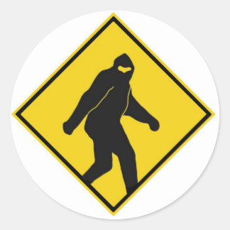 Bigfoot Xing Ronde Sticker