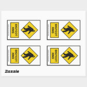 Bigfoot Xing (wit) Sticker (Vel)