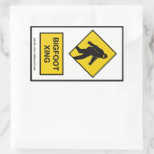 Bigfoot Xing (wit) Sticker (Tas)
