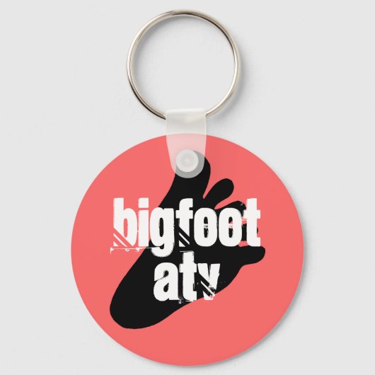 Bigfoot yeti sasquatch foot track sleutelhanger AT (Voorkant)