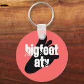 Bigfoot yeti sasquatch foot track sleutelhanger AT (Voorkant)