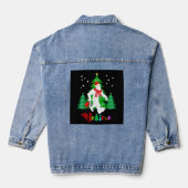 Bigfoot Yeti Sasquatch Kerstmis Geloof Kerstmis Denim Jacket (Achterkant)