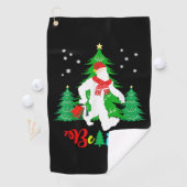 Bigfoot Yeti Sasquatch Kerstmis Geloof Kerstmis Golfhanddoek (Insitu)