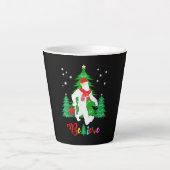 Bigfoot Yeti Sasquatch Kerstmis Geloof Kerstmis Latte Mok (Voorkant)
