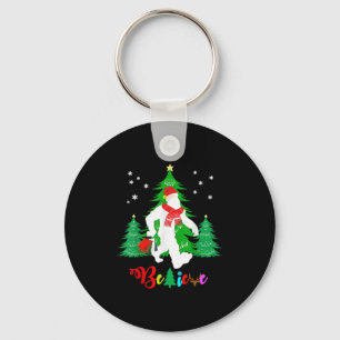 Bigfoot Yeti Sasquatch Kerstmis Geloof Kerstmis Sleutelhanger