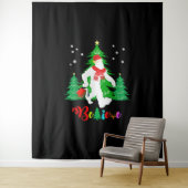 Bigfoot Yeti Sasquatch Kerstmis Geloof Kerstmis Wandkleed (In situ)