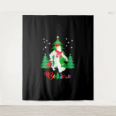 Bigfoot Yeti Sasquatch Kerstmis Geloof Kerstmis Wandkleed (Voorkant)