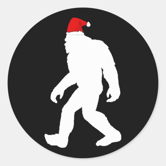 Bigfoot yeti sasquatch lelijke kerst trui t-shirt ronde sticker (Voorkant)