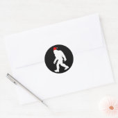 Bigfoot yeti sasquatch lelijke kerst trui t-shirt ronde sticker (Envelop)