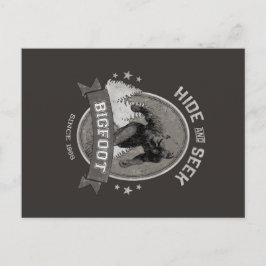 Bigfoot Yeti. Sasquatch. Retro, . Briefkaart