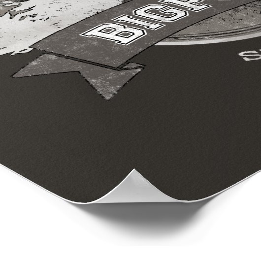 Bigfoot Yeti. Sasquatch. Retro, . Poster (Hoek)