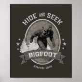 Bigfoot Yeti. Sasquatch. Retro, . Poster (Voorkant)