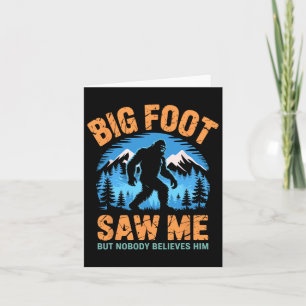 Bigfoot Zag Me Grappige Sasquatch Retro Grote Voet Kaart